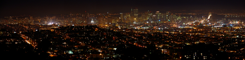 Night panorama of San 
Francisco (Sony DSC-V1)
