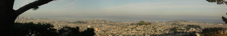View from Diamond Heights, San Francisco. 
My first panorama with the Nikon D70.
