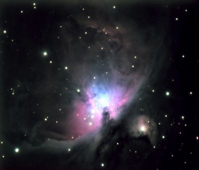 M42 Orion Nebula
M42 taken with a StarlightXpress MX7C and a GM8 mounted Orion Starblast. 

Straight up stacking in Astroart.
Keywords: M42 Orion Nebula