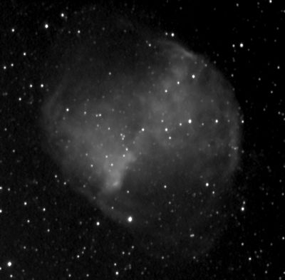 M27 Dumbell Nebula
A double first! My first real image with the 716 mono-chip and my first image with the Meade f/3.3 reducer. Mainly I'm just happy that my stars look like points instead of eggs! (Make that a triple first! <g>) This one is a stack of 45, 30 second images.
Keywords: M27 Dumbell Nebula