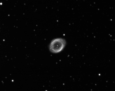 M57 Ring Nebula in Lyra
Celestron 9.25,  Losmandy G11, Starlight MX716. 30 x 60 second images.
