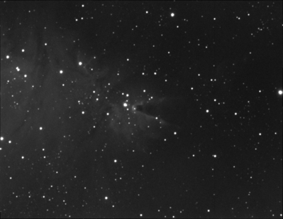 The Cone Nebula (NGC2264)
Astro-Tech 65EDQ 65mm f/6.5 telescope, StarlightXpress MX-716, Astronomik H-Alpha filter, Losmandy G11. 16 x 10 minute integrations, 10 x 10 minute darks, 10 x 1/10th second bias frames. 
